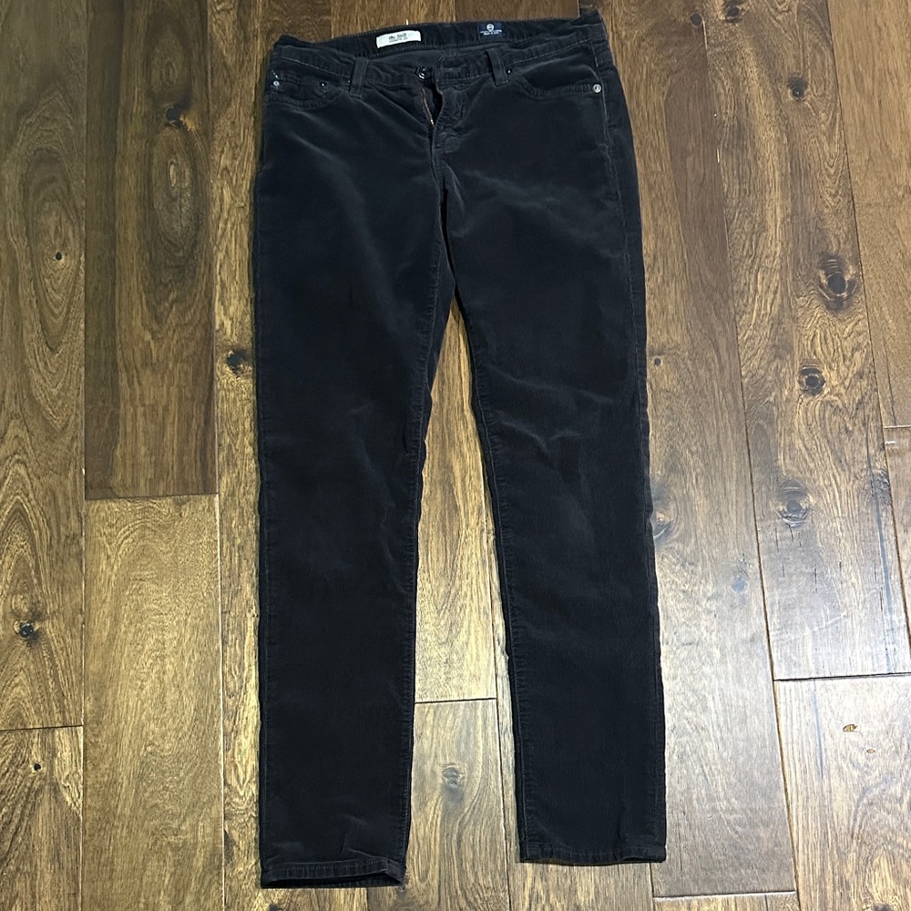 Adriano Goldschmied Black The Stilt Cigarette Leg Corderoy Pant Size 28